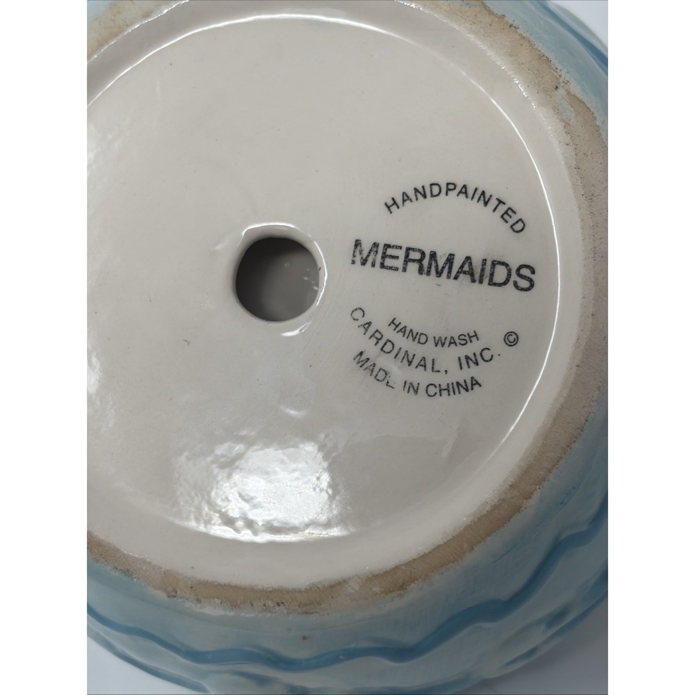 Vintage Mermaids Ceramic Chip& Dip Set 2 Pc Cardinal Inc HandPainted Rare - Picture 14 of 14